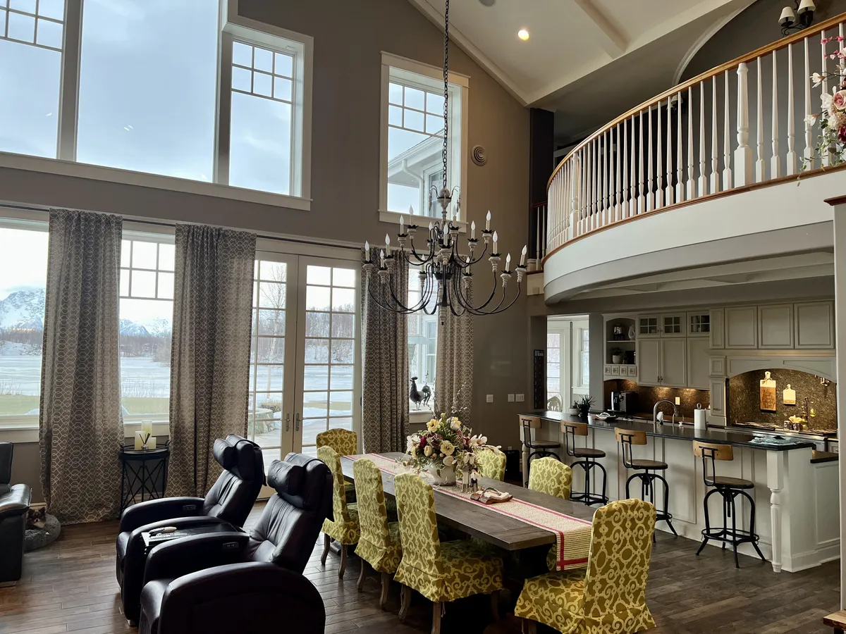 A beautiful clean living room by Maid in Mat-Su in Wasilla, Alaska.